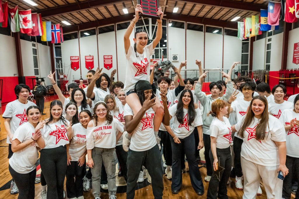 Gym Night Winners Celebrate Their Victory Over The Red Team